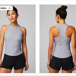 Fabletics High Neck Rib Built-In Bra Tank (NWT)